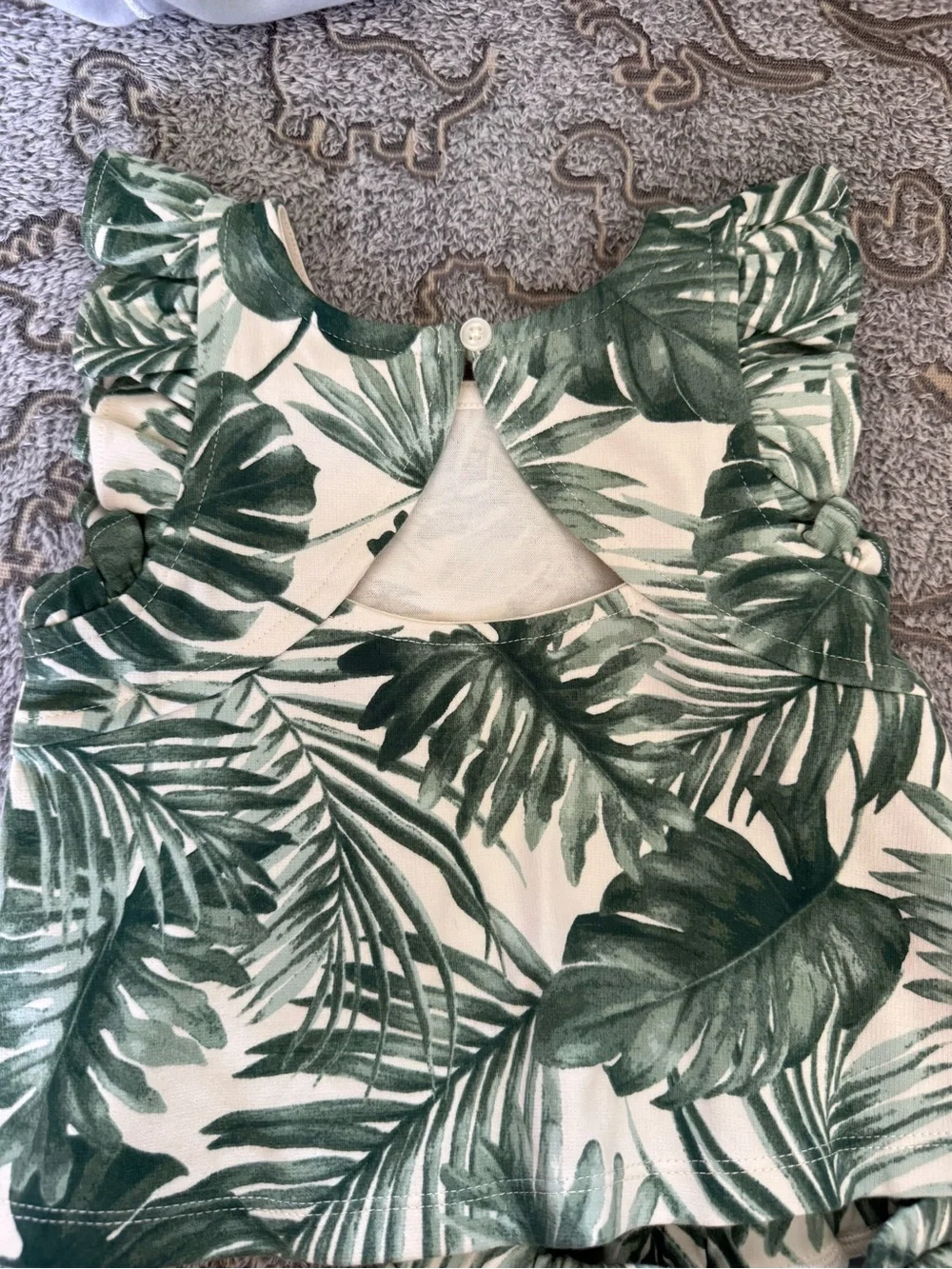 Janie and Jack Green Tropical Leaf Kids Matching Set NWT SIZE 2T